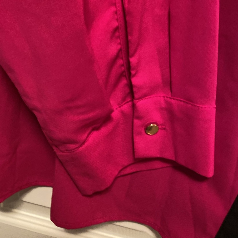 Calvin Klein Magenta Button Down Blouse…size XL - Picture 3 of 5